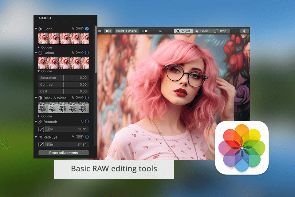 apple photos raw editing