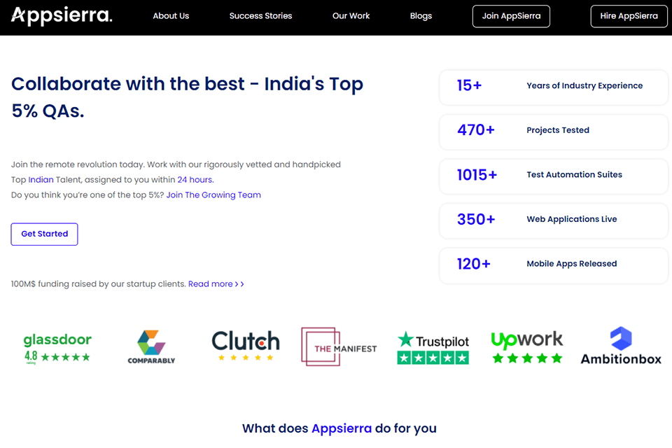appsierra software testing company interface