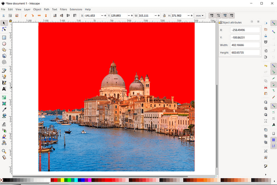 inkskape إزالة واجهة الخلفية