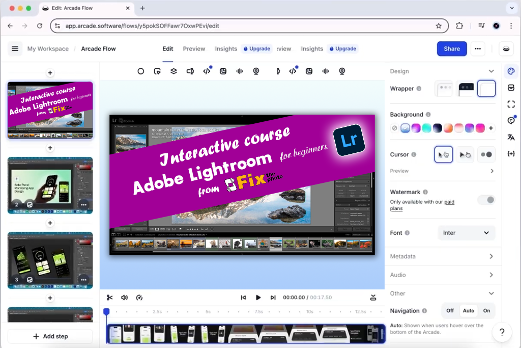 arcade interactive product demo software