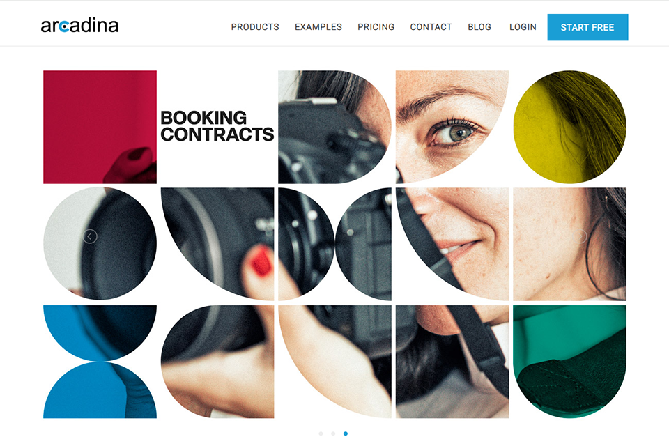 arcadina portfolio website builder