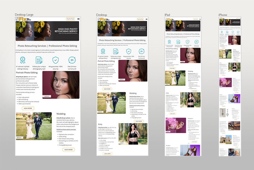 artboards for different devices on the same canvas
