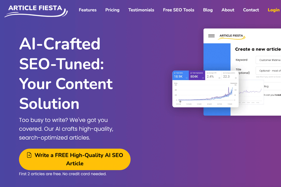 article fiesta interface