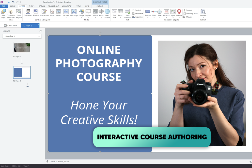 articulate 360 interface