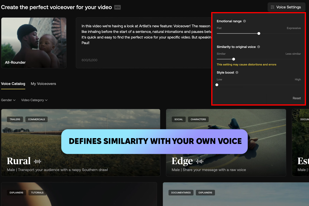 artlist ai voice generator
