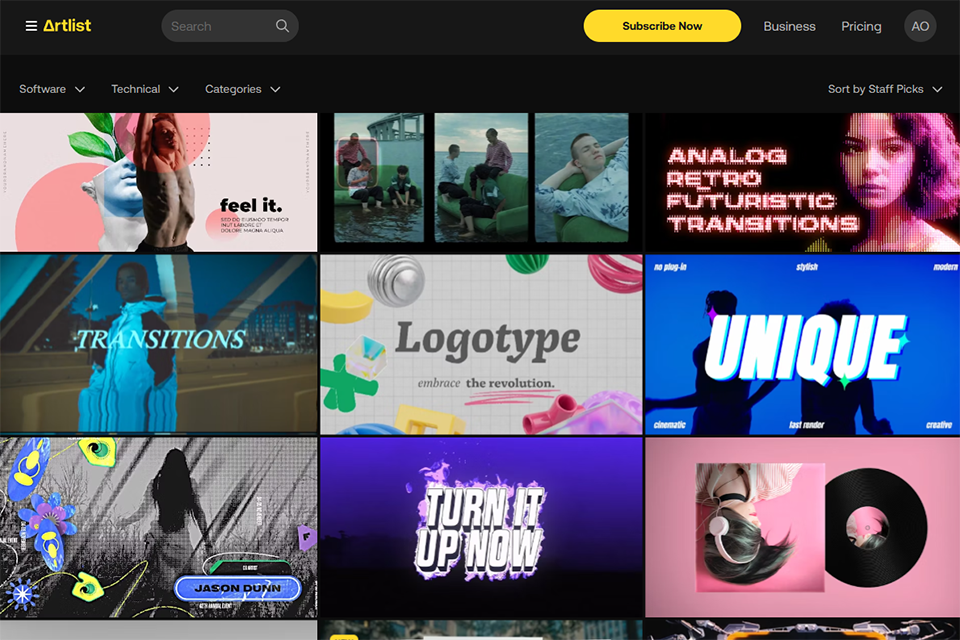 artlist video editing software for windows