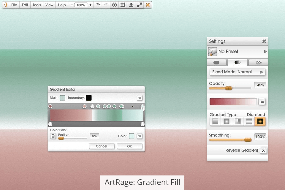 artrage gradient fill