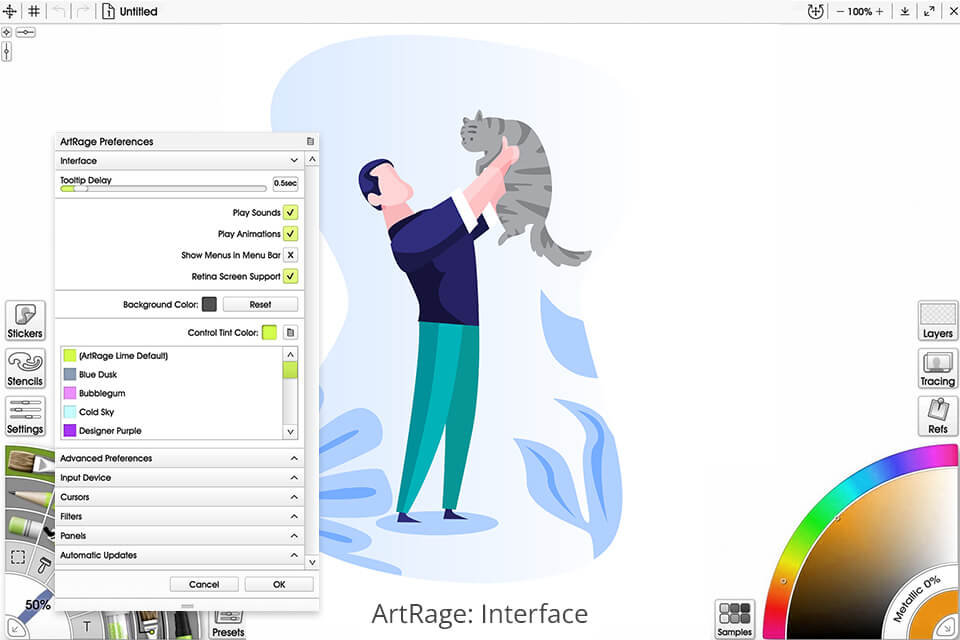 artrage interface