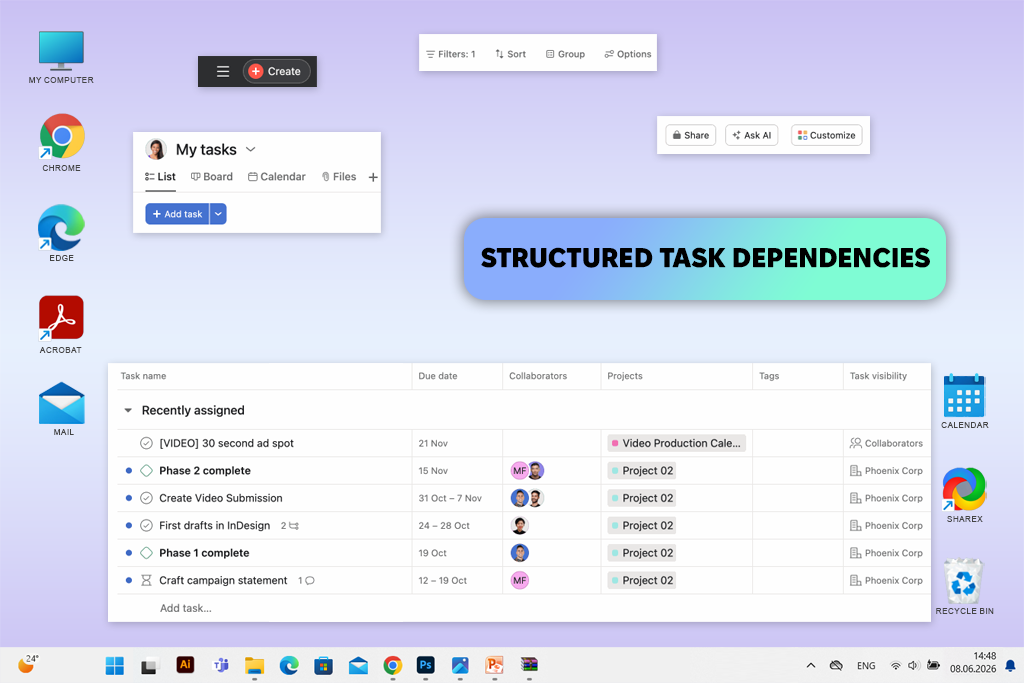 asana online collaboration software with task management