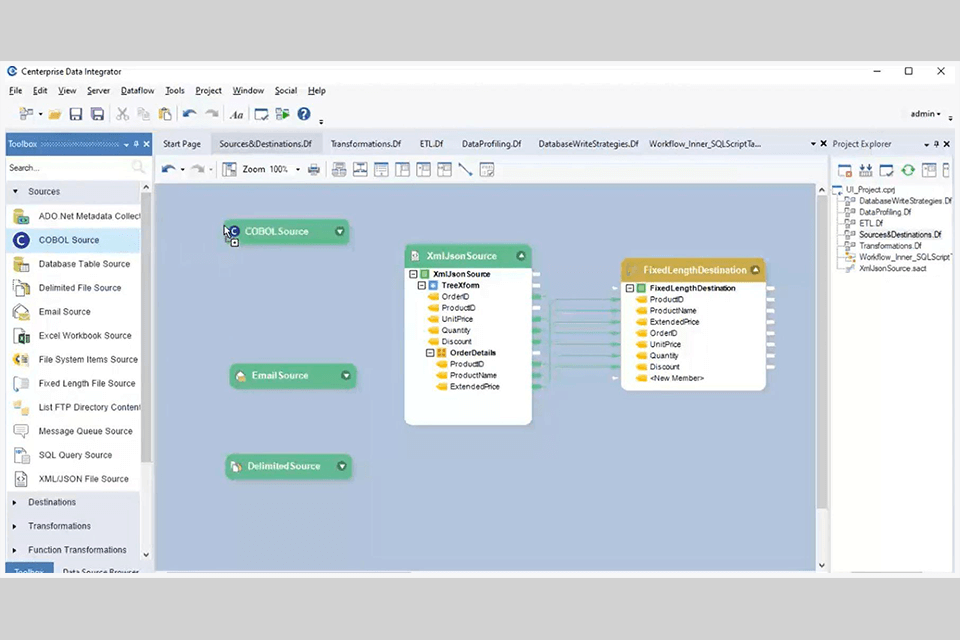 astera centerprise data migration software interface