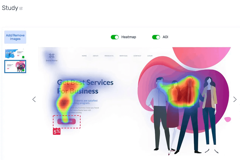 attention insight web analysis tool interface
