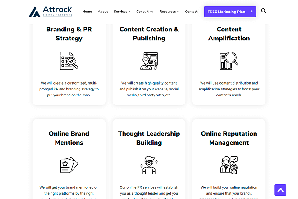 attrock digital marketing company pr service