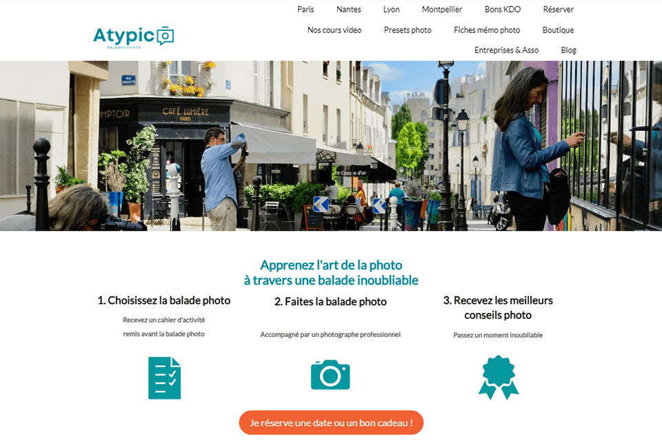 atypic photo courses interface