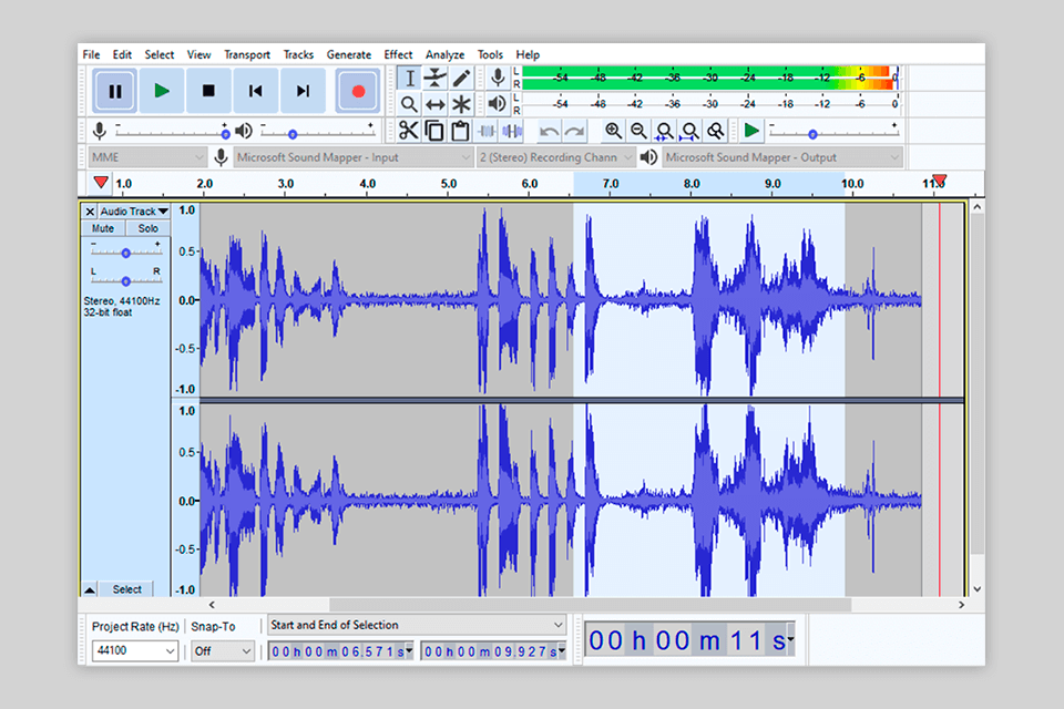 audacity interface