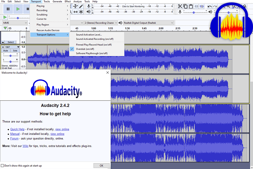 audacity interface
