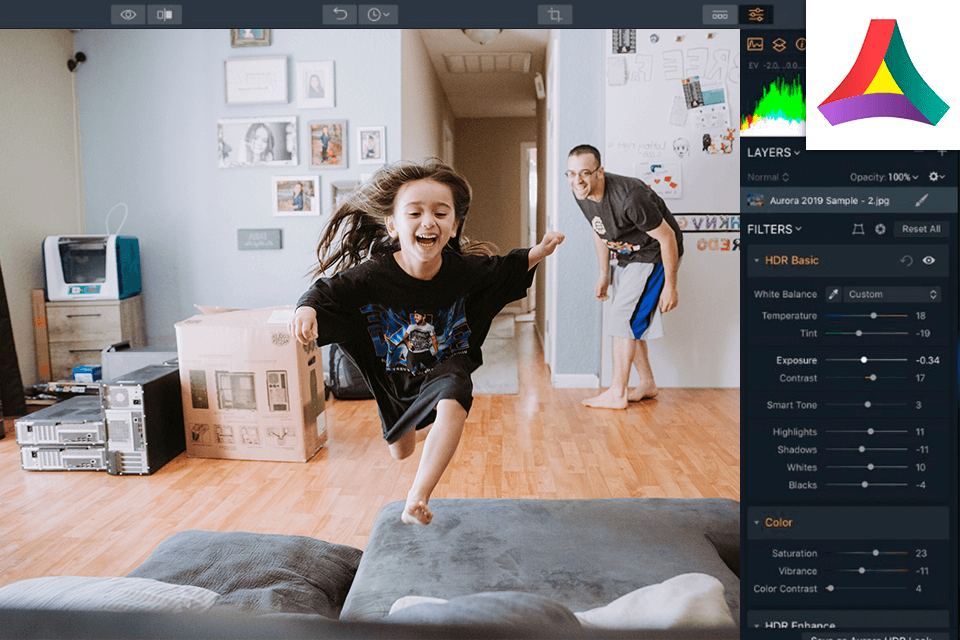 aurora hdr interface