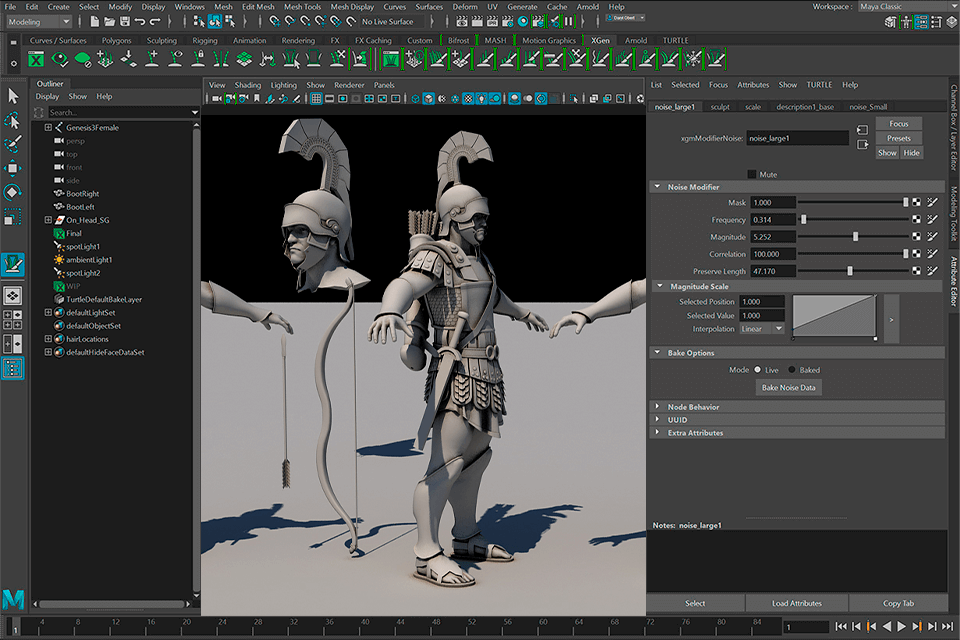 autodesk maya character creation software interface