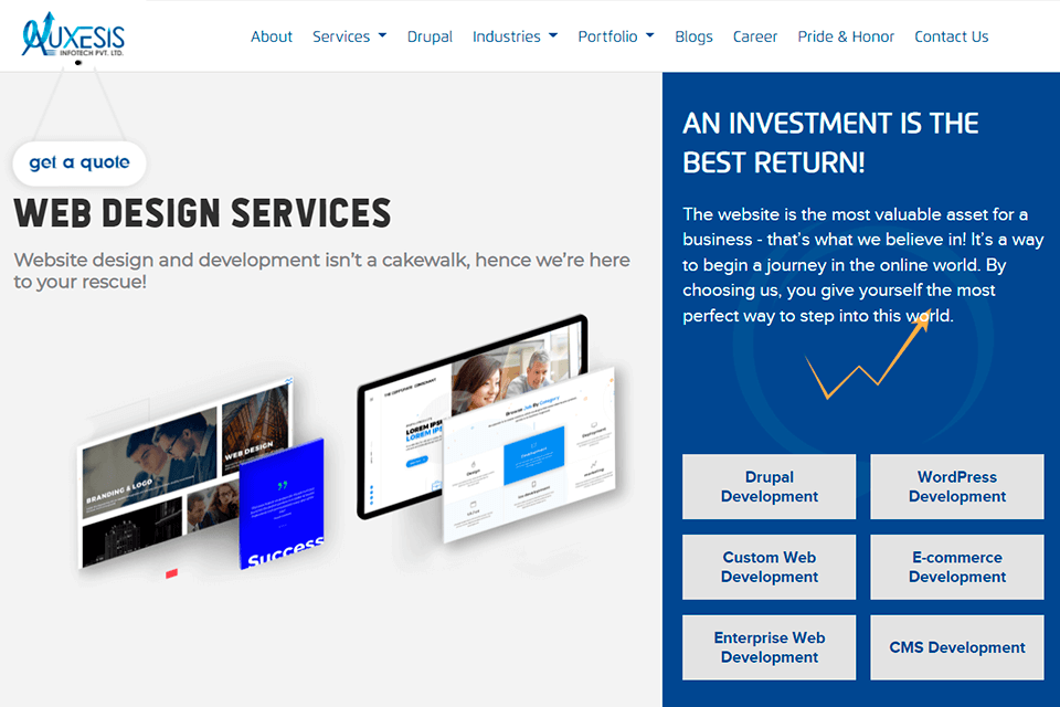 auxesis web development agency design