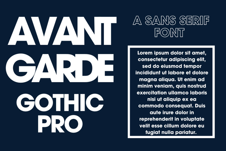 avant garde gothic pro