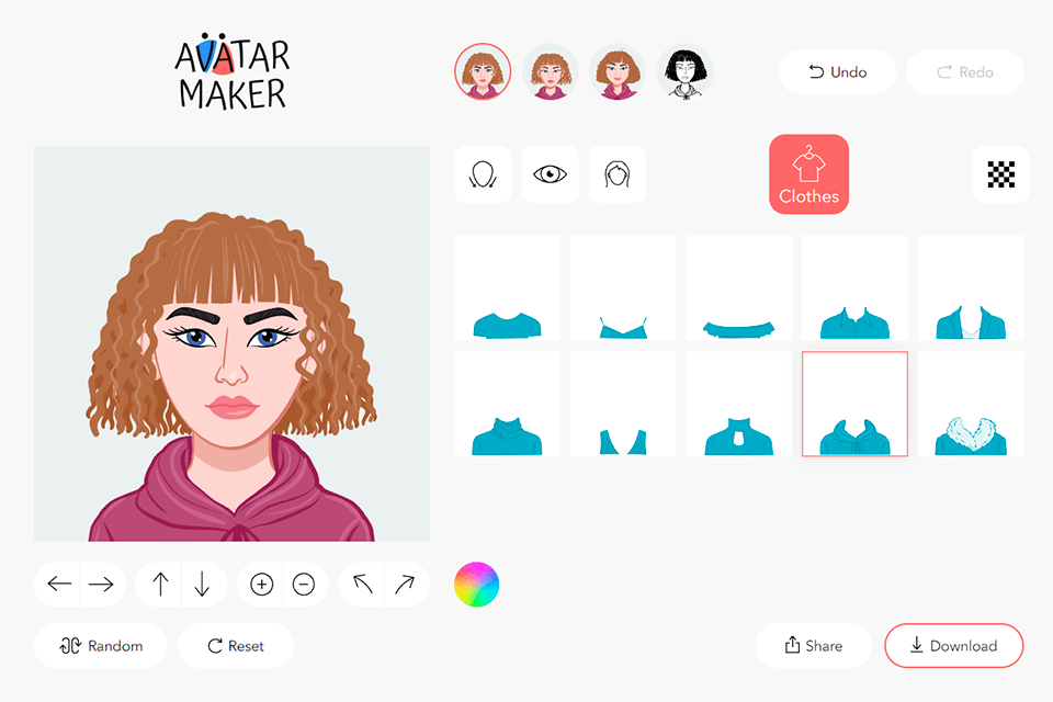 Avatar Maker Websites Interface 