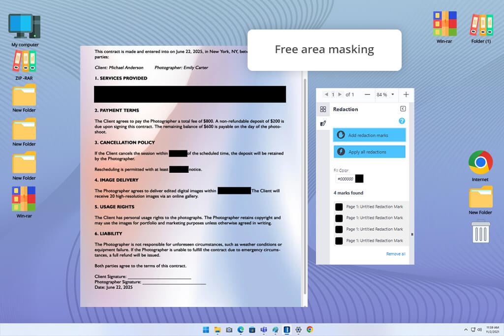 avepdf free online pdf redaction tool