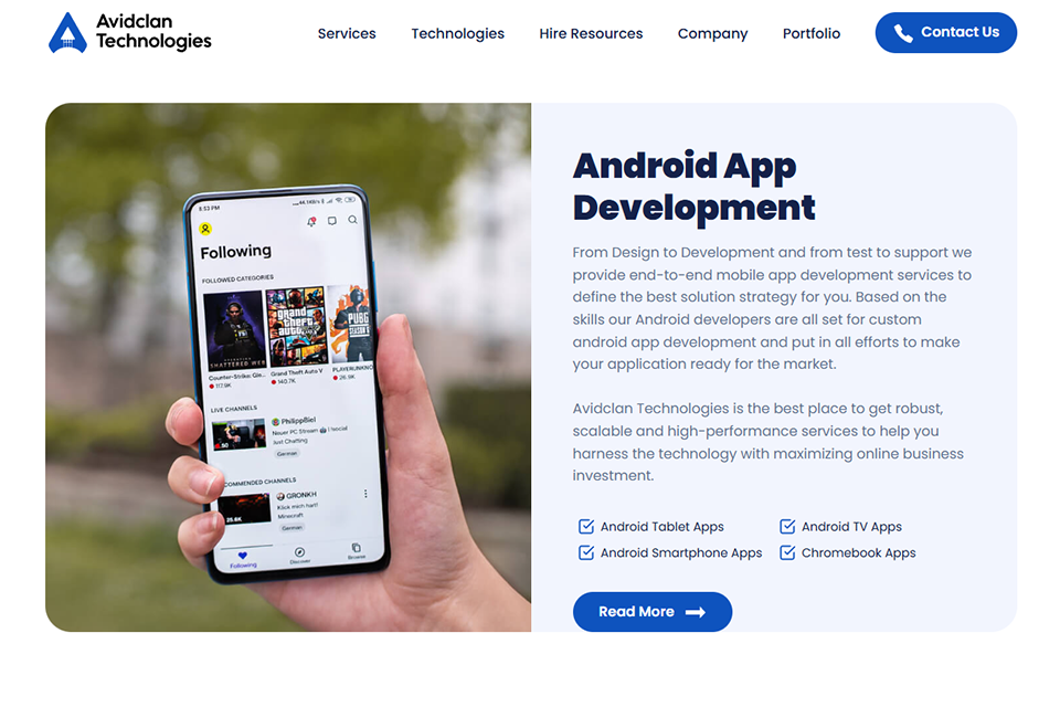 avidclan android app developer