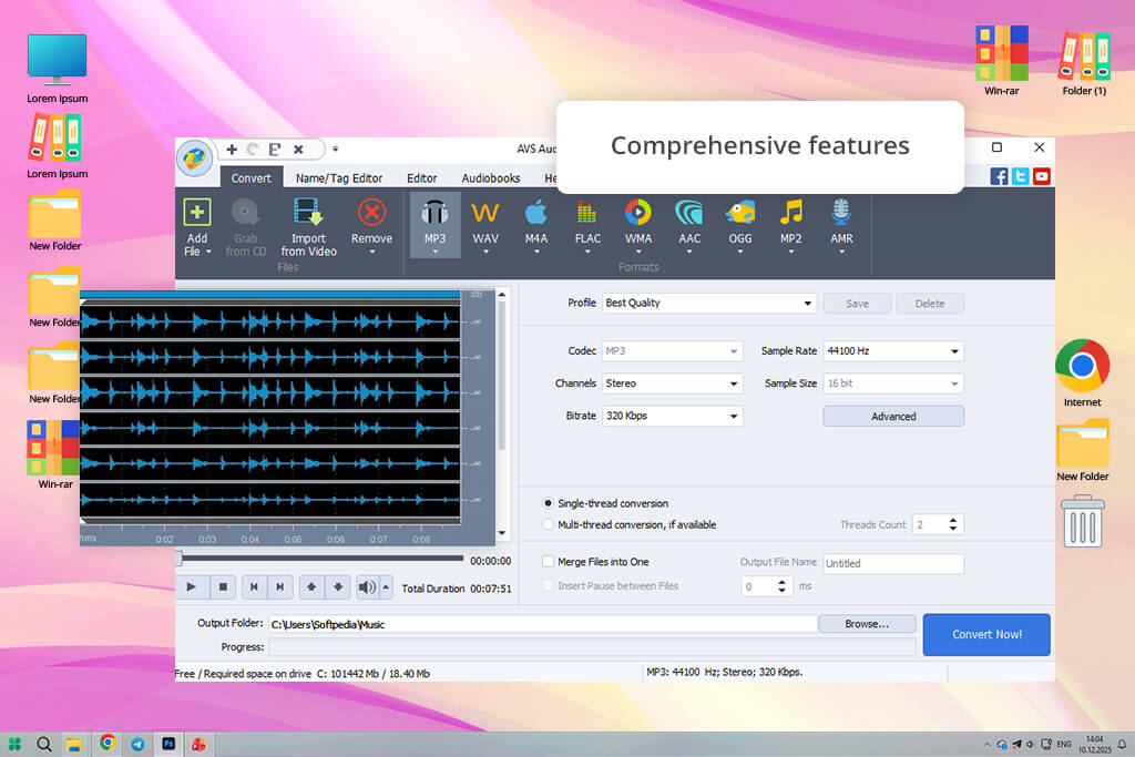 avs audio converter cda to mp3 converter interface