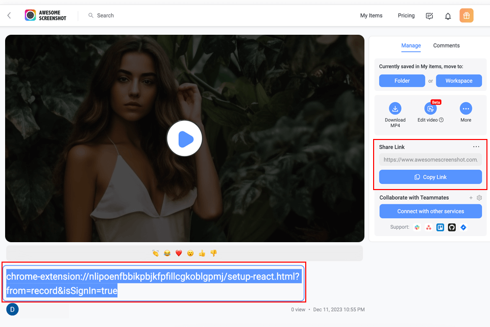 awesome screenshot url creating