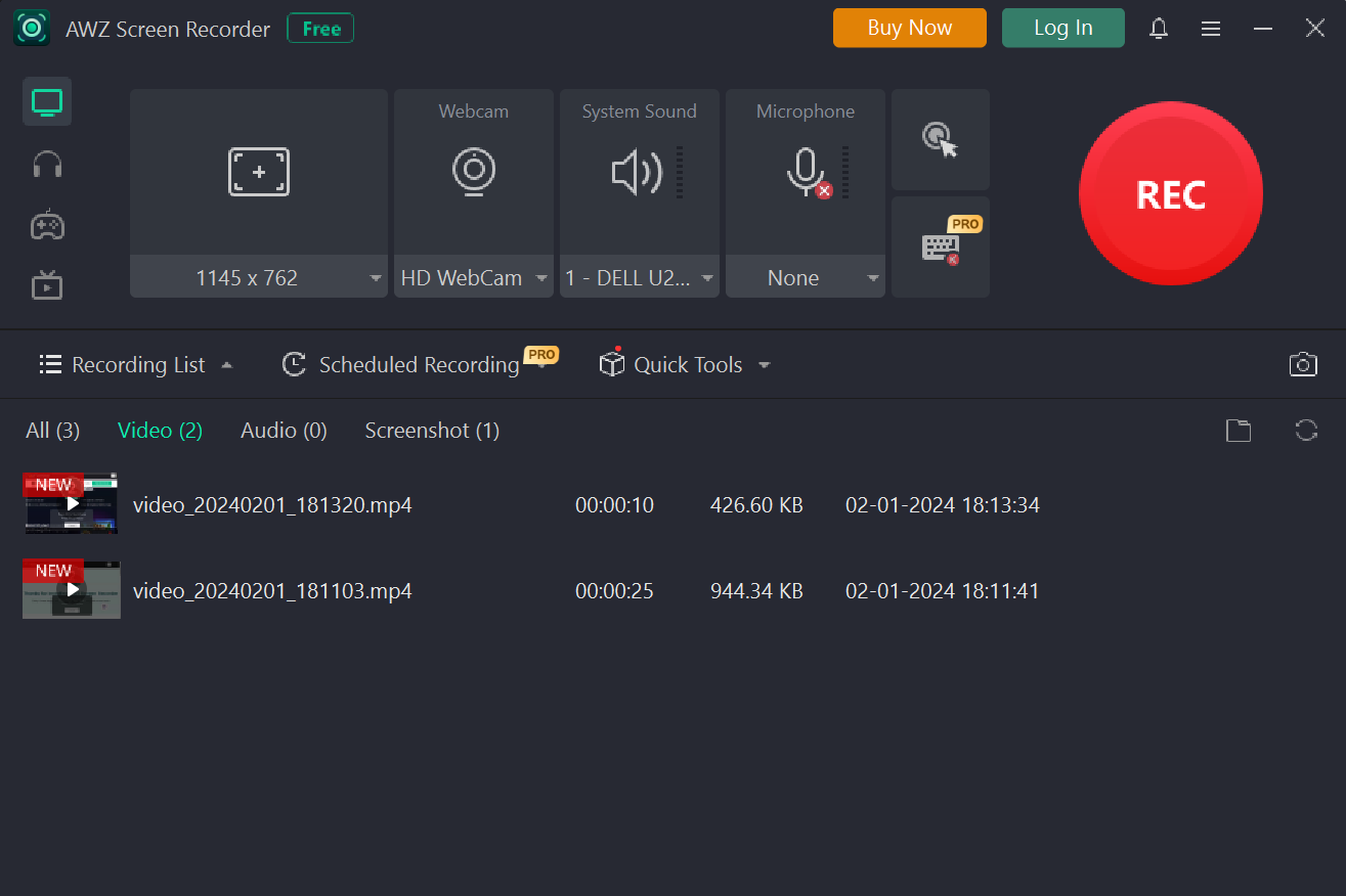 awzware best free screen recording software image