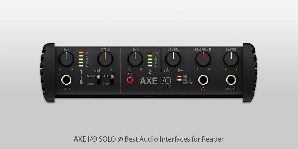 axe i/o solo audio interface for reaper