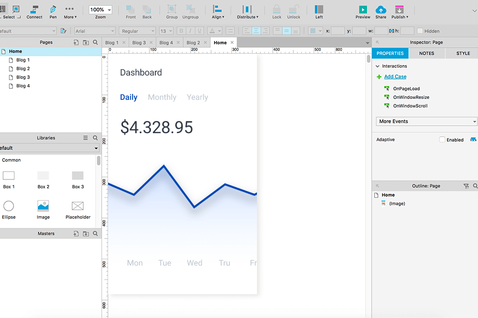 axure ui design software interface