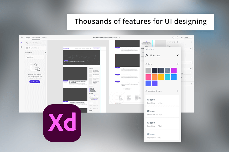 adobe xd interface