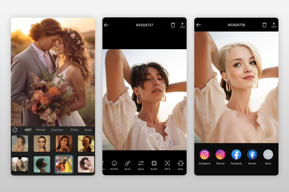 b612 face swap app interface