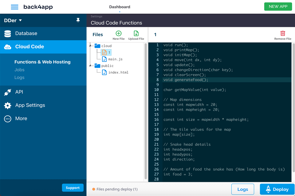 back4app cloud storage