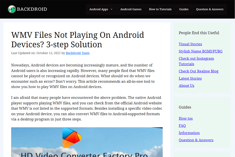 backdroid technology blog site