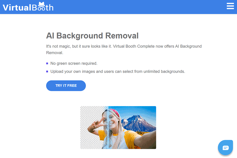 background removal virtual booth review