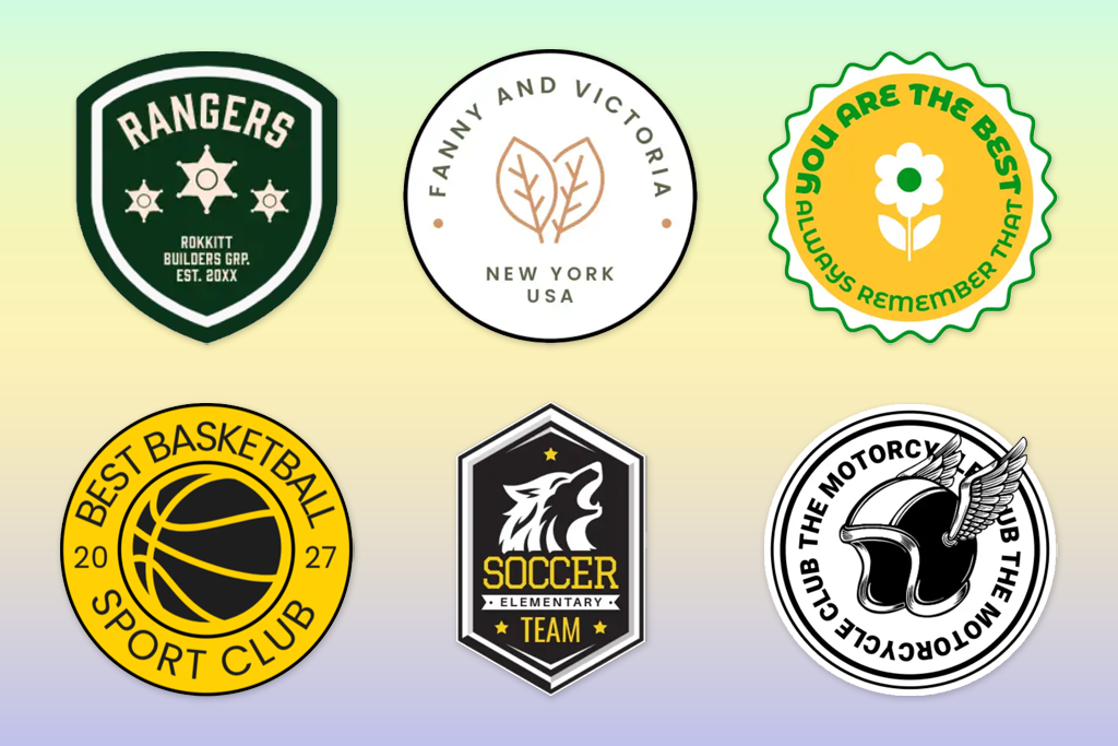 badge maker online design example with clear layout
