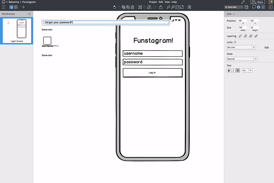 balsamiq free wireframe tool interface