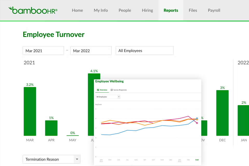 bamboohr employee engagement software interface