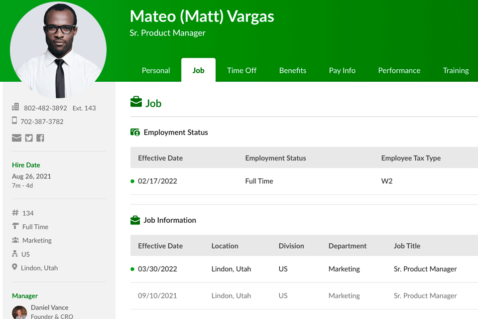 bamboohr recruitment software interface