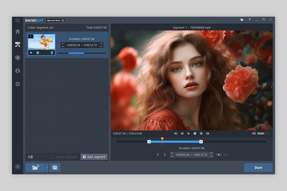 bandicut video cutter interfaccia