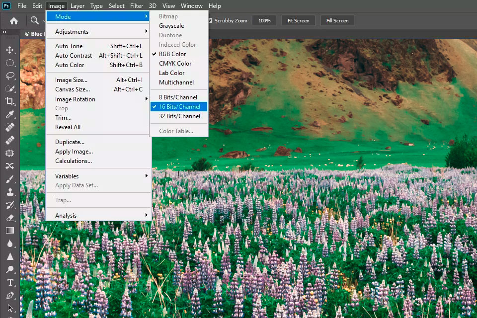 banding in photography photoshop mode