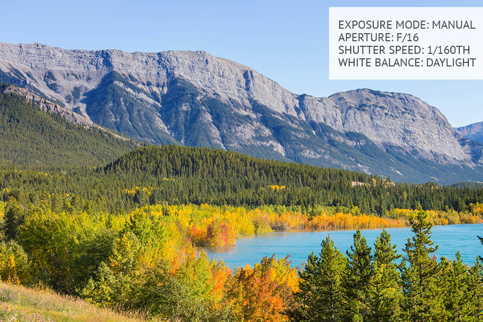 basic camera settings for landscape photography