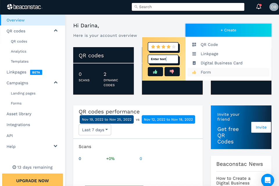 beaconstac dashboard