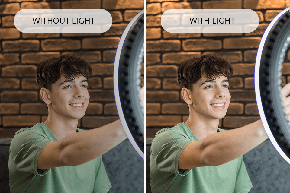 before after light for tiktok videos