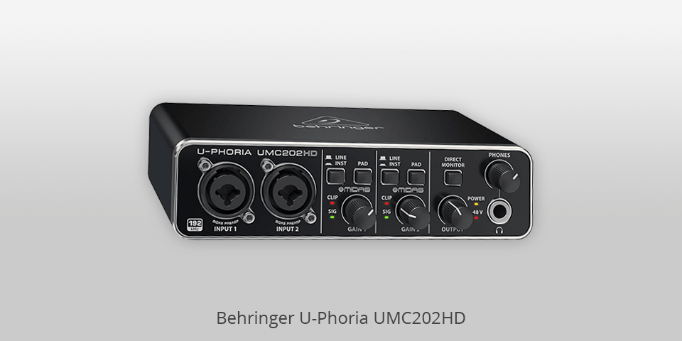 behringer u-phoria umc202hd audio interface for ableton
