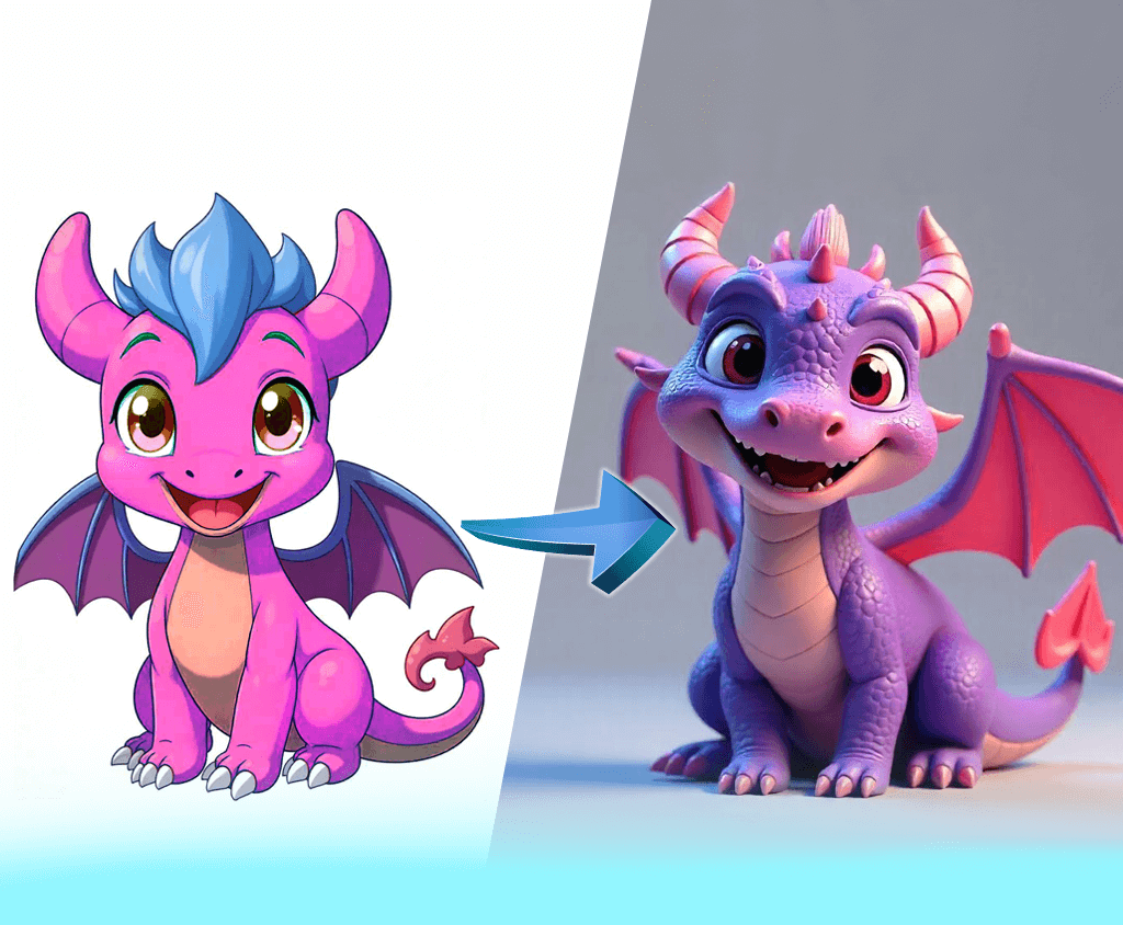 2d to 3d model
