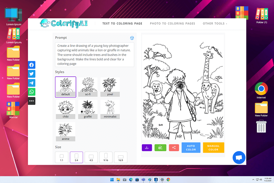 best ai coloring page generator colorify ai result