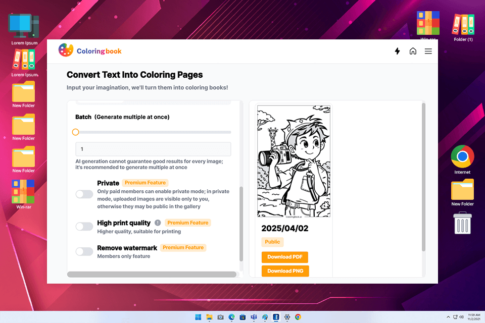 best ai coloring page generator coloringbook ai result