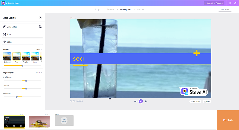 steve ai interface